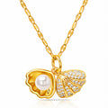 Seashell Glow Gold-Plated Necklace ✨