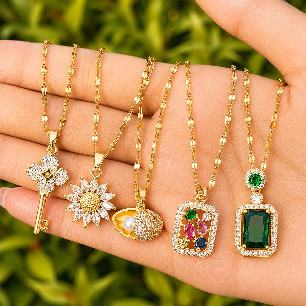 Seashell Glow Gold-Plated Necklace ✨