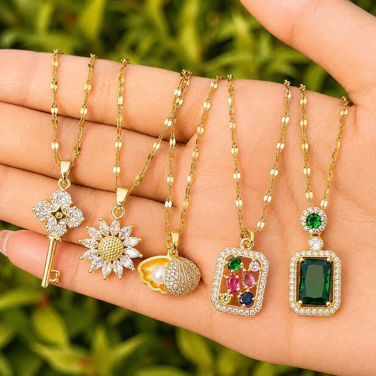 Seashell Glow Gold-Plated Necklace ✨