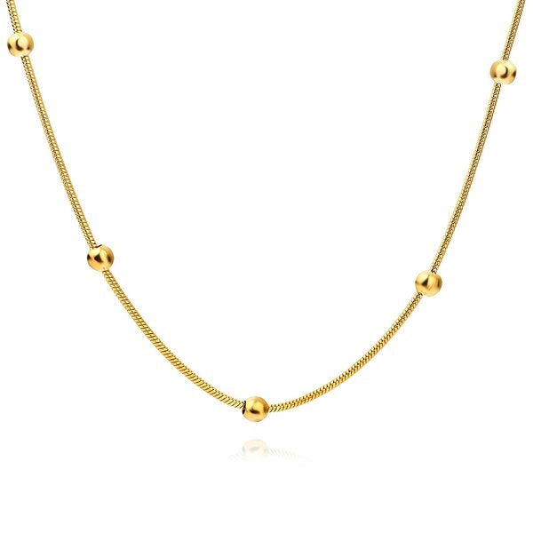 Premium Beaded Gold Snake Chain